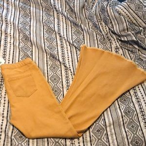 Mustard bell bottom pants NWT